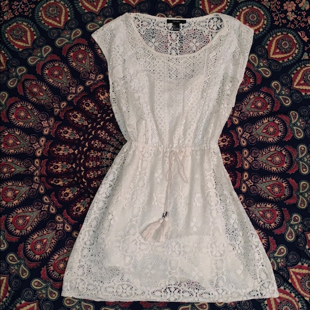 cream lace dress